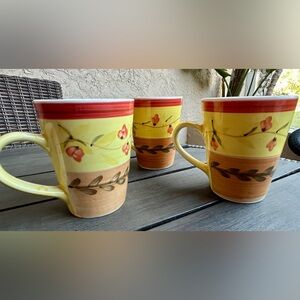 3 Handmade Italian Coffee Mugs